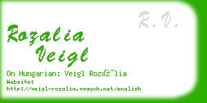 rozalia veigl business card